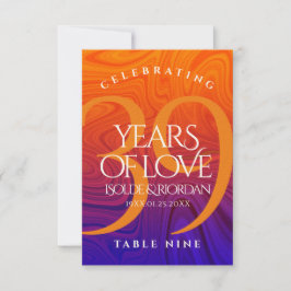 Elegant 39th Wedding Jubileum Table Card Bedankkaart