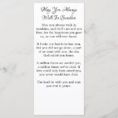 Elegant 3 Afbeelding Sympathie Funeral Prayer Blad (Achterkant)