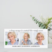 Elegant 3 Afbeelding Sympathie Funeral Prayer Blad (Staand voorkant)