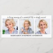 Elegant 3 Afbeelding Sympathie Funeral Prayer Blad (Voorkant)