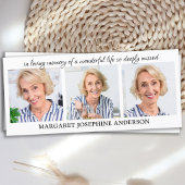 Elegant 3 Afbeelding Sympathie Funeral Prayer Blad