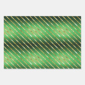 Elegant 3 Colors Gold Merry kerst Inpakpapier Vel (Voorkant)