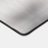 Elegant 3-D Monogram & Zwarte Naam, Geborsteld Zil Bureaumat (Hoek)