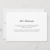 Elegant 3 foto Afstuderen Kaart (Achterkant)