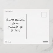 Elegant 3 Foto Folie Geboortedatum Briefkaart (Achterkant)