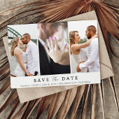 Elegant 3 Foto Modern Wedding Save The Date