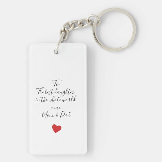 Elegant 3 Foto Monogram Custom Afstuderen 2025 Sleutelhanger (achterkant)