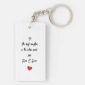 Elegant 3 foto Monogram Custom Afstuderen Keepsake Sleutelhanger (achterkant)