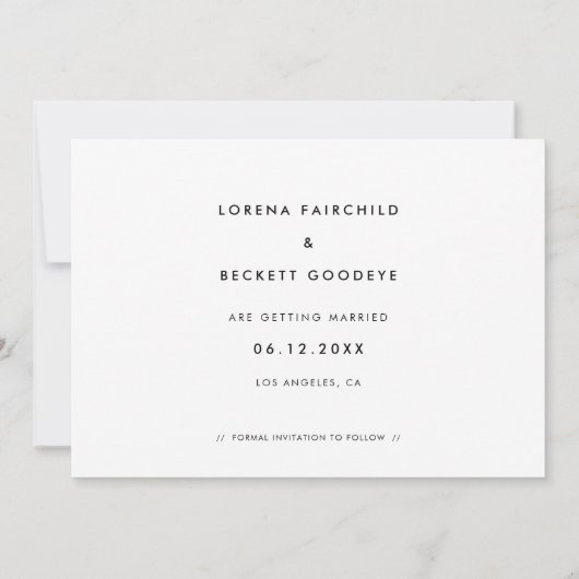 Elegant 3 foto Sla de datum op Aankondiging (Achterkant)