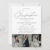 Elegant 3 Fotogradatie Partij Kaart (Voorkant)