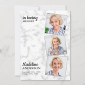 Elegant 3 Foto's herdenking van het leven Kaart (Voorkant)