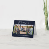 Elegant 3 fotosjabloon gevouwen vakantie Kaart (Voorkant)