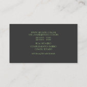 Elegant 3 Green Visitekaartje (Achterkant)