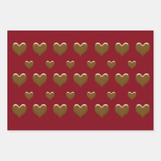 Elegant 3 Kleur Groot geborsteld goud Inpakpapier Vel (Voorkant 3)