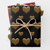 Elegant 3 Kleur Groot geborsteld goud Inpakpapier Vel (In situ)