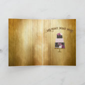 Elegant 3 Layer Cake Personalized Birthday Kaart (Binnen)