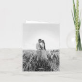 Elegant 3 Photo HandLettered Modern Simple Folded Bedankkaart (Achterkant)