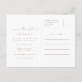 Elegant 3 Photo Wedding Save the Date Briefkaart (Achterkant)