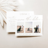 Elegant 3 Photo Wedding Save the Date Briefkaart