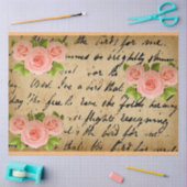 Elegant 3 Roos  Floral Tissuepapier (Craft)