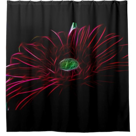 Elegant 3D bloemgordijn Douchegordijn (Voorkant)