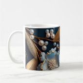 Elegant 3D bloemontwerp, bloempatroon mok (Links)