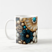 Elegant 3D bloemontwerp, bloempatroon mok (Links)