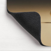 Elegant 3D Gold Heart Minimalist Black & Gold Grad Muismat (Hoek)