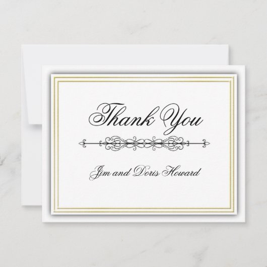 Elegant 3D - Hartelijk dank - kaart (Voorkant)