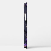 Elegant 3D Paars & Goud Bloemmotief Case-Mate iPhone Case (Achterkant / Rechts)