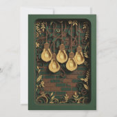 Elegant 3D Paper Cut Rustic Botanical Invite Kaart (Achterkant)