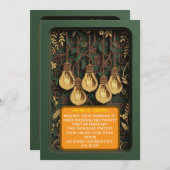 Elegant 3D Paper Cut Rustic Botanical Invite Kaart (Voorkant / Achterkant)