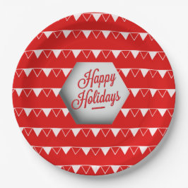 Elegant 3D Prettige feestdagen Papieren Bordje