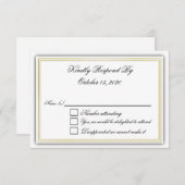 Elegant 3D RSVP-kaart Kaart (Voorkant / Achterkant)