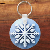 Elegant 3d sneeuwvlok ontwerp sleutelhanger (Achterkant)