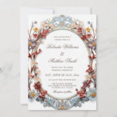 Elegant 3D Victorian Floral Frame Kaart (Voorkant)