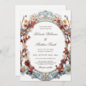  Elegant 3D Victorian Floral Frame Kaart (Voorkant / Achterkant)