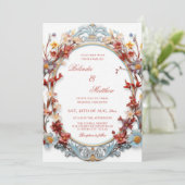  Elegant 3D Victorian Floral Frame Kaart (Staand voorkant)