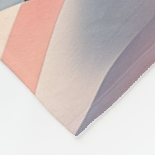 Elegant 3D Wave Pattern in Teal, Rose, and Cream Fleece Deken (Hoek)