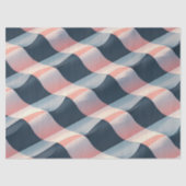 Elegant 3D Wave Pattern in Teal, Rose, and Cream Tissuepapier (Voorkant)