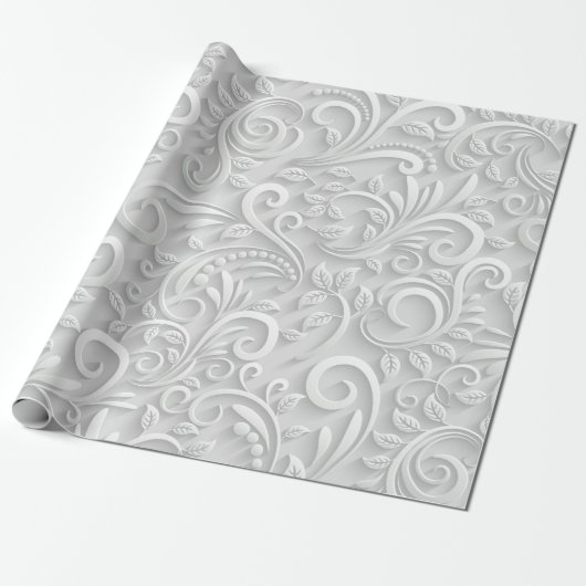 "ELEGANT 3D WINTER"-pakpapier Cadeaupapier (Uitgerold)