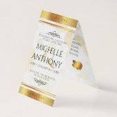 Elegant 3e Leather Jubileum Celebration Kaart (Achterkant)