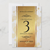 Elegant 3e lederen bruiloft Jubileum uitnodiging (Voorkant)