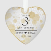 Elegant 3rd Jubileum Ornament (voorkant)