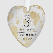 Elegant 3rd Jubileum Ornament (voorkant)