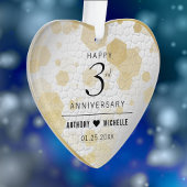 Elegant 3rd Jubileum Ornament