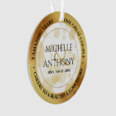 Elegant 3rd Jubileum Ornament (voorkant)