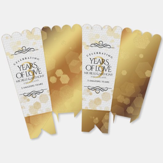 Elegant 3rd Leather Wedding Jubileum Bedankdoosjes (Ongevouwen)