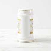 Elegant 3rd Leather Wedding Jubileum Bierpul (Center)