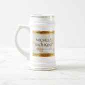 Elegant 3rd Leather Wedding Jubileum Bierpul (Links)